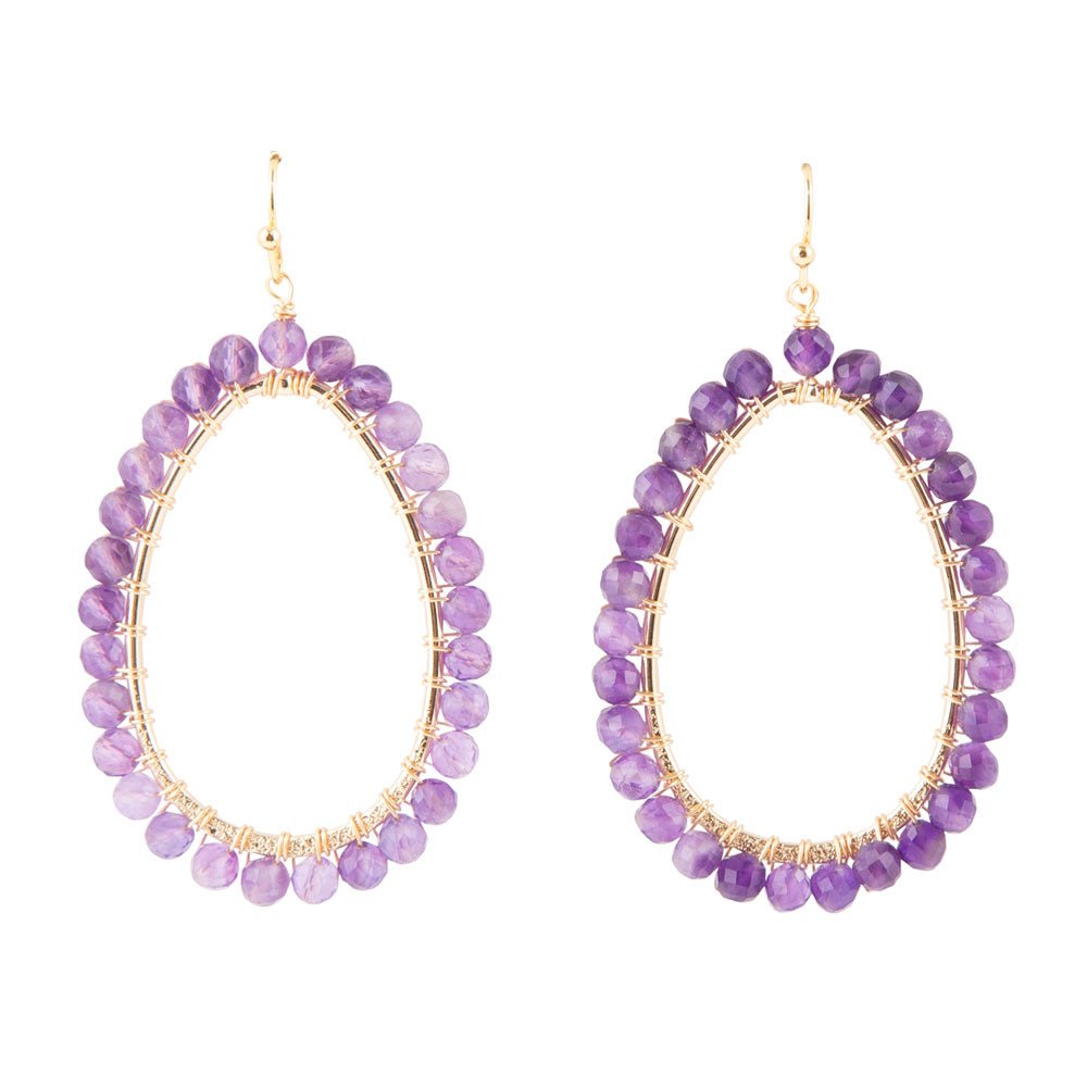 Victoria Amethyst Loop Earrings Barse Jewelry