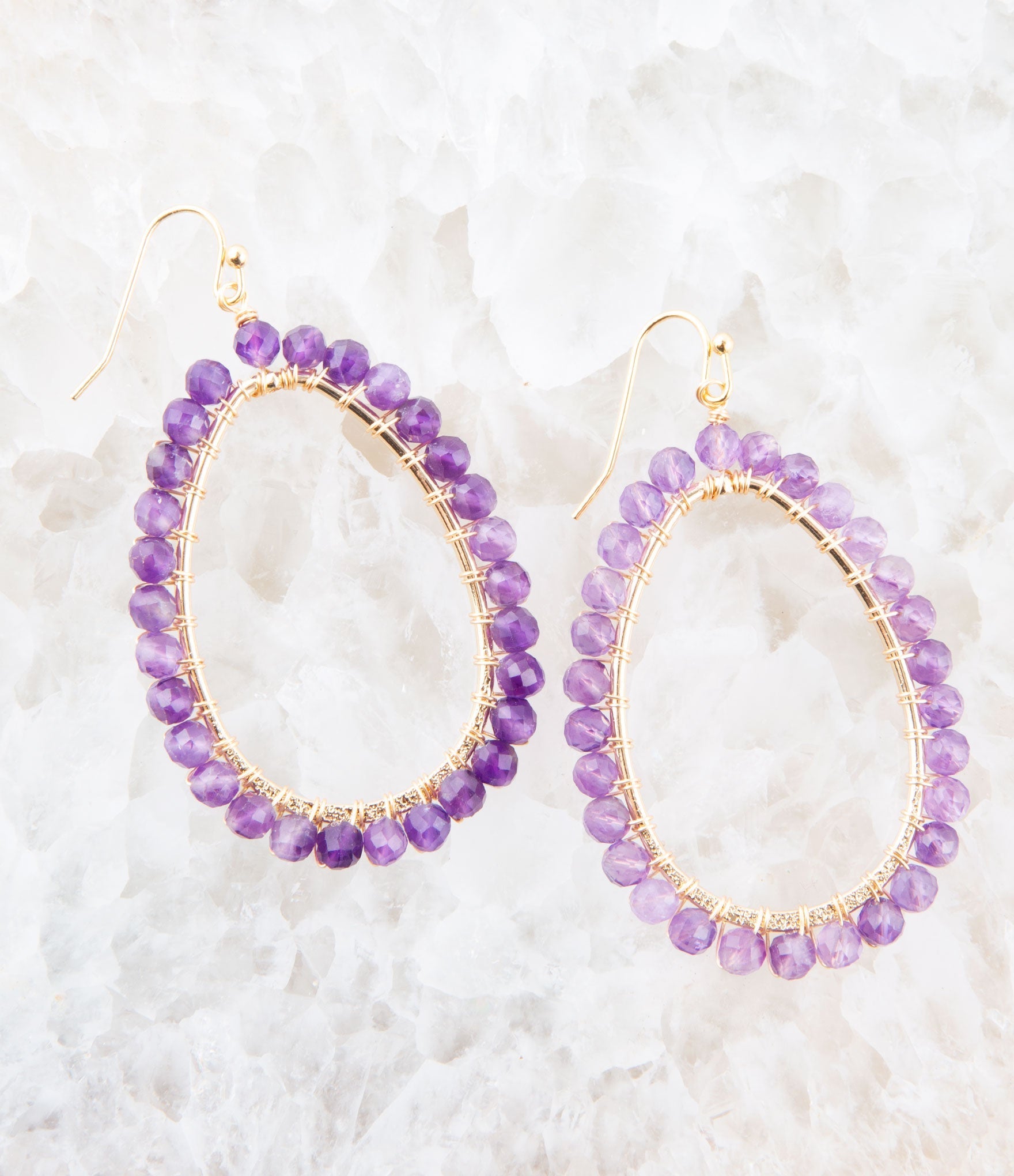 Victoria Amethyst Loop Earrings Barse Jewelry
