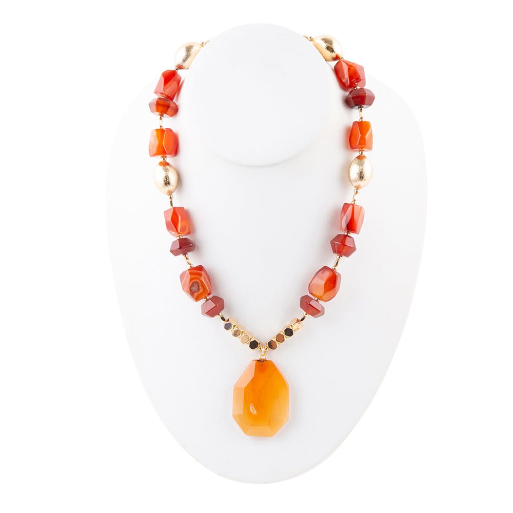 Victoria Carnelian Pendant Necklace Barse Jewelry