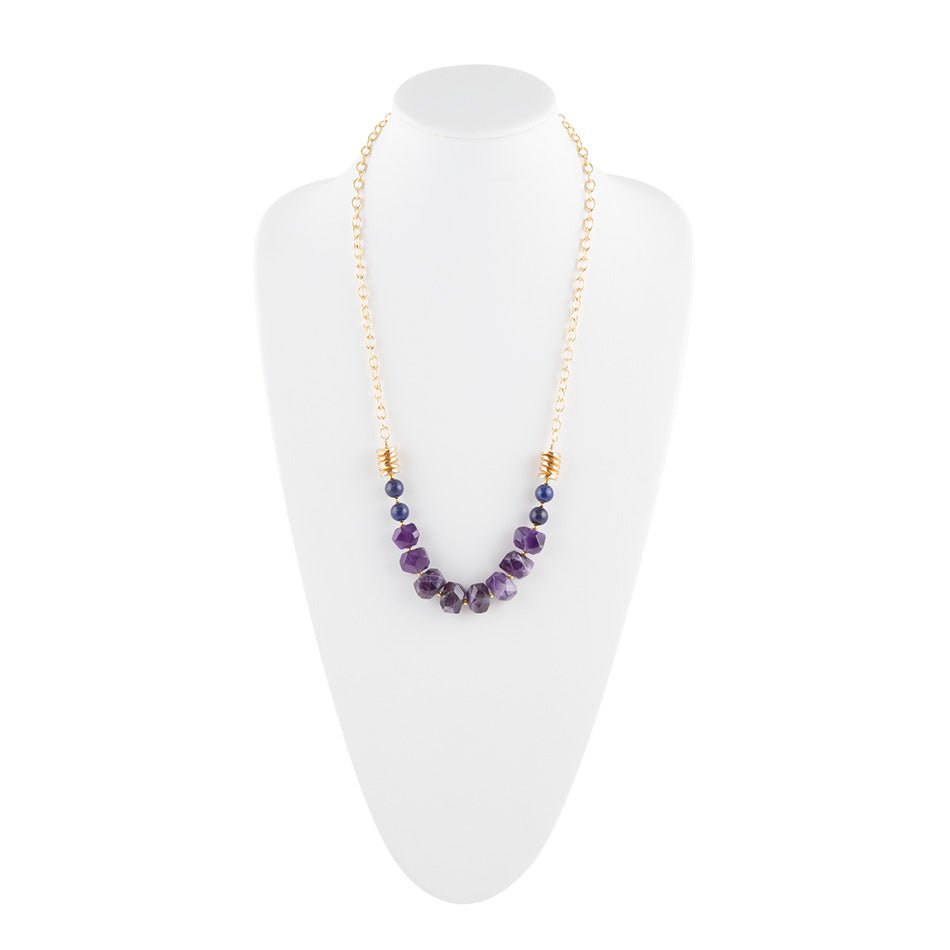 Viola Purple Quartz Long Necklace Barse Jewelry