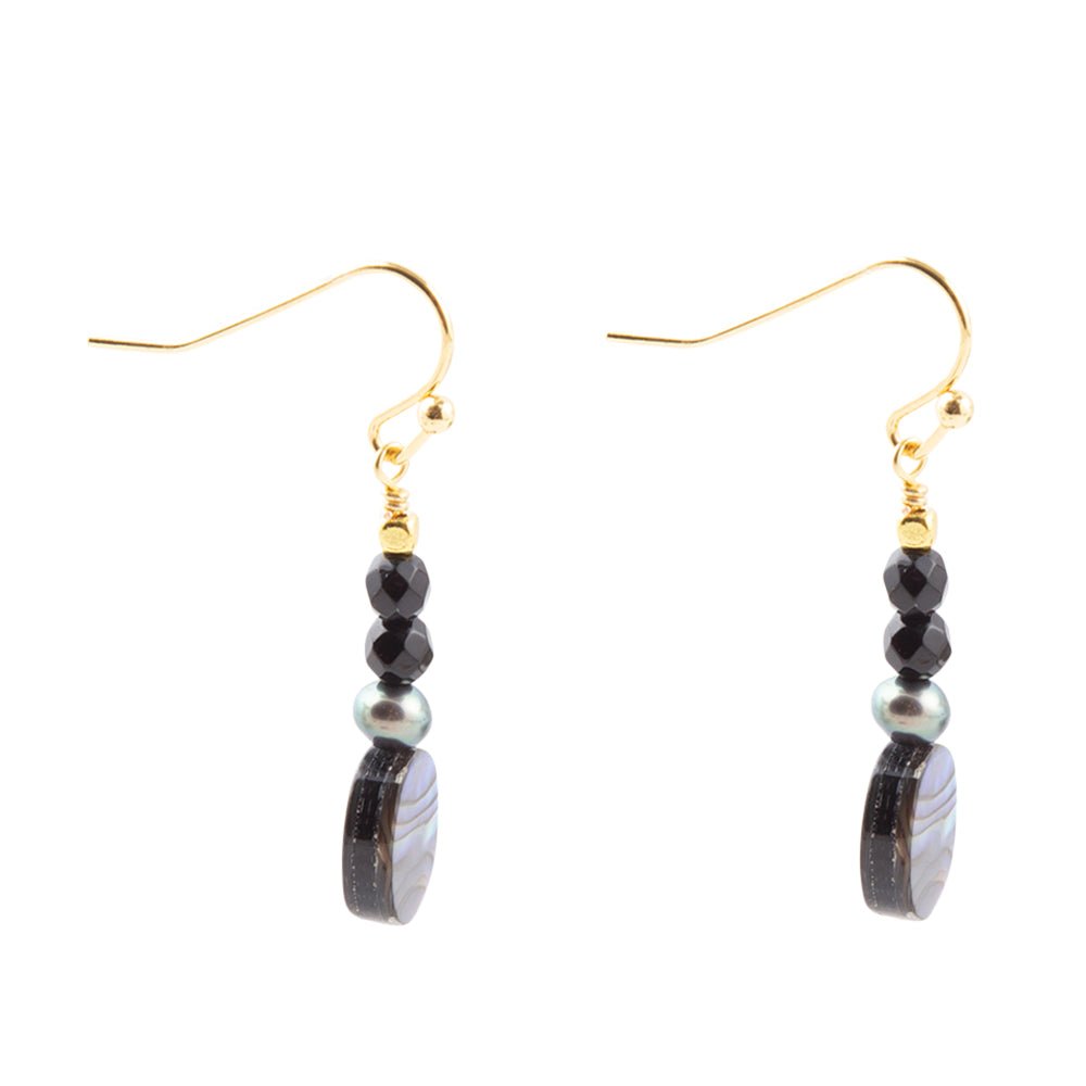 Xavier Abalone Onyx Earrings Barse Jewelry