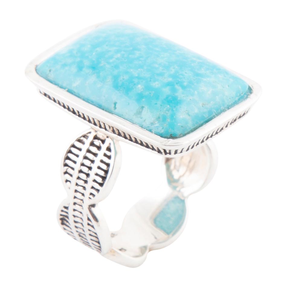 Zion Blue Turquoise and Sterling Silver Ring Barse Jewelry