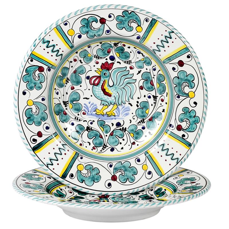 ORVIETO GREEN ROOSTER: 5 Pieces Place Setting