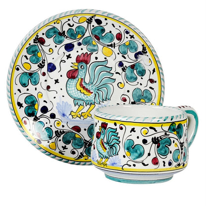 ORVIETO GREEN ROOSTER: 5 Pieces Place Setting