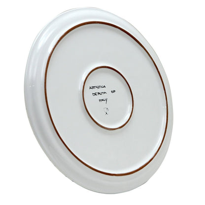 ORVIETO RED ROOSTER: Deruta Pizza Plate - Cake or Cheese Platter.