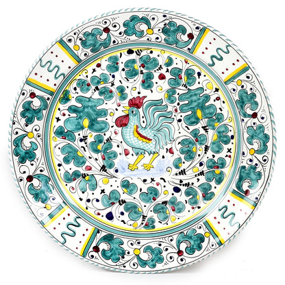 ORVIETO GREEN ROOSTER: Charger Buffet Platter