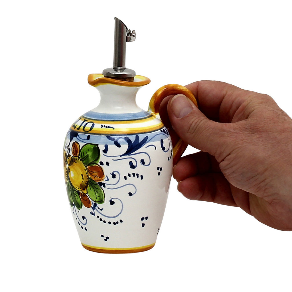 LIMONCINI: Small Olive Oil Bottle Dispenser with handle