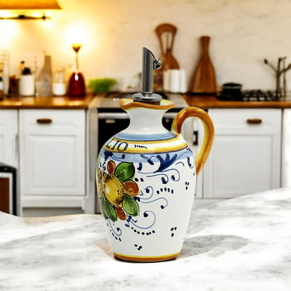 LIMONCINI: Small Olive Oil Bottle Dispenser with handle