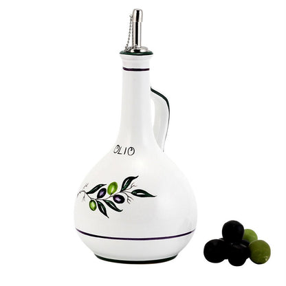 OLIVE: Olive Oil Bottle Dispenser with Metal Capped Pourer