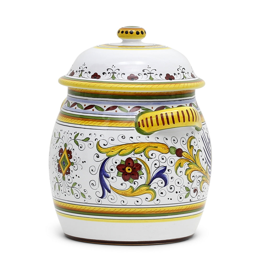 RAFFAELLESCO: Traditional Deruta Biscotti Jar