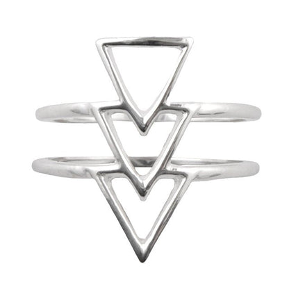 Go Triangle Sterling Silver Ring Barse Jewelry
