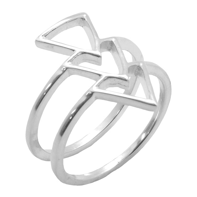 Go Triangle Sterling Silver Ring Barse Jewelry