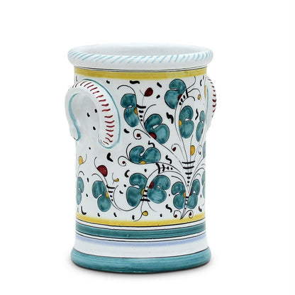 ORVIETO GREEN ROOSTER: Utensil Holder