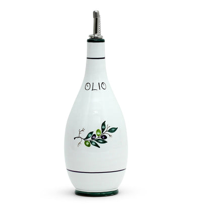 OLIVA: Olive Oil Bottle Dispenser with Metal Capped Pourer