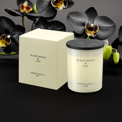 Cereria Molla - Black Orchid & Lily Ivory Premium Candle - 8 oz / 230 g - Coastous