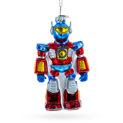 Shape-Shifting Robot Glass Christmas Ornament