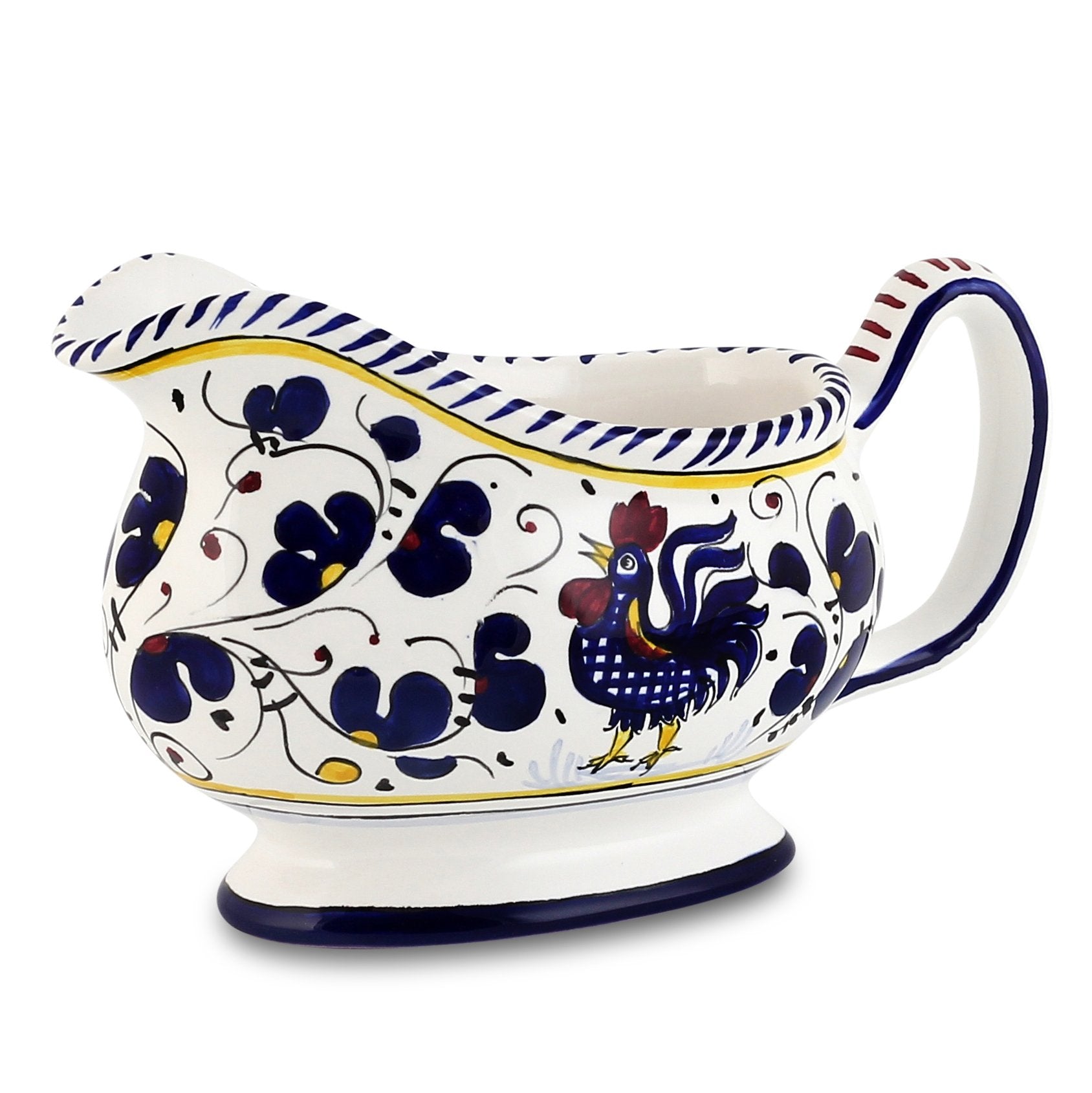 ORVIETO BLUE ROOSTER: Deruta Sauce boat