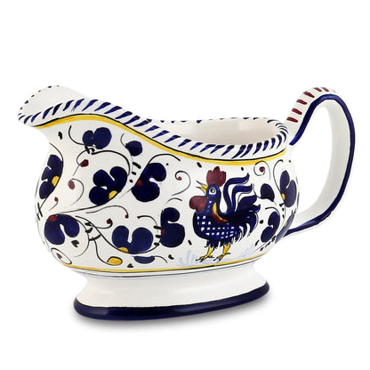 ORVIETO BLUE ROOSTER: Deruta Sauce boat