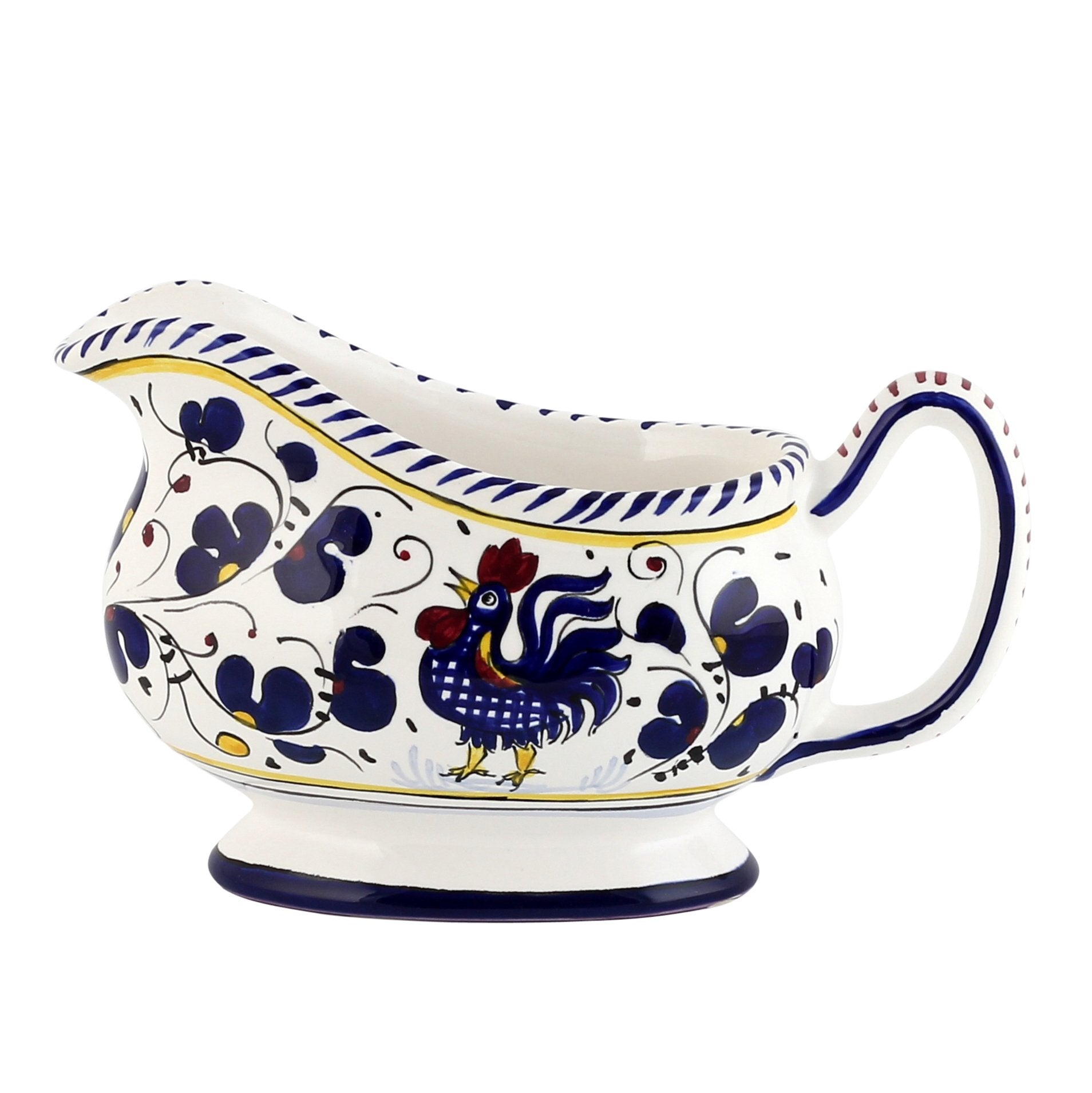 ORVIETO BLUE ROOSTER: Deruta Sauce boat