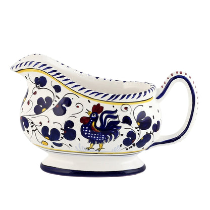 ORVIETO BLUE ROOSTER: Deruta Sauce boat