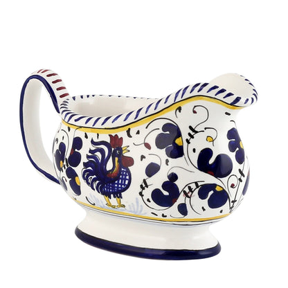ORVIETO BLUE ROOSTER: Deruta Sauce boat
