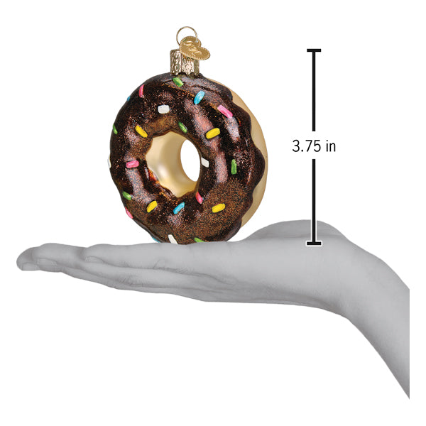 Chocolate Sprinkles Donut Ornament