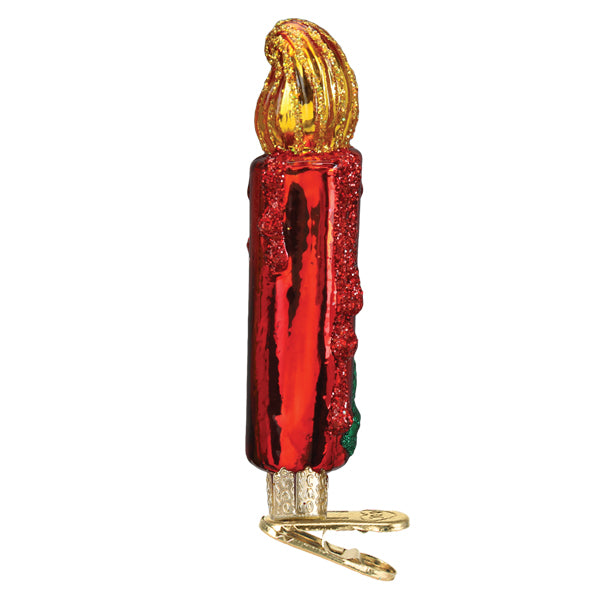 Red Clip-on Candle Ornament