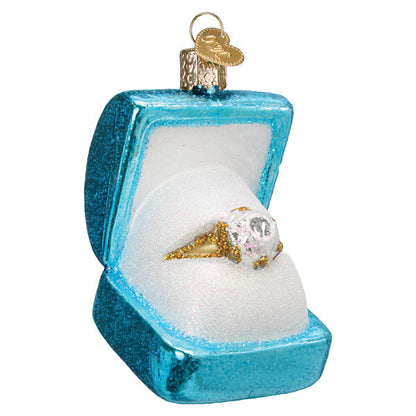 Something Blue Ring Box Ornament