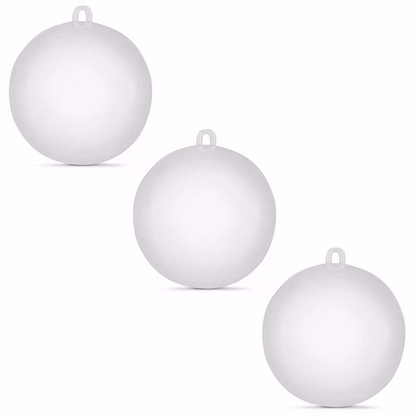 3.15-Inch Clear Plastic Fillable Christmas Ball Ornaments for DIY Projects: Set of 3