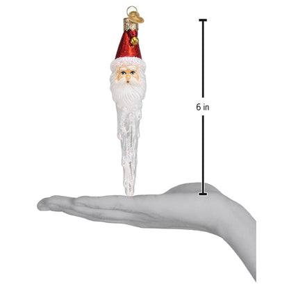 Jingle Bell Santa Icicle Ornament