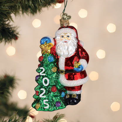 2025 Santa With Tree Ornament