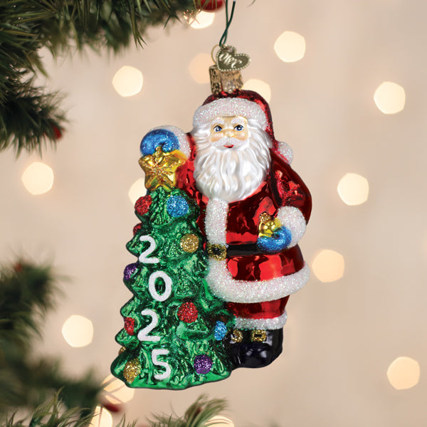 2025 Santa With Tree Ornament