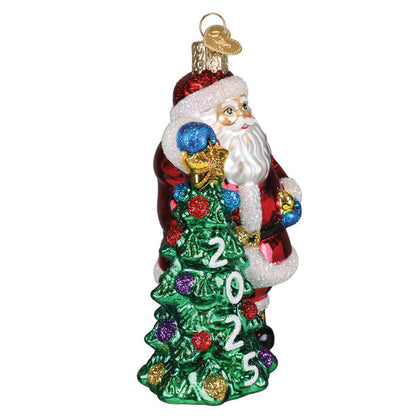 2025 Santa With Tree Ornament