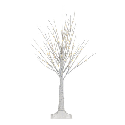 3' Lit Winter White Birch Tree