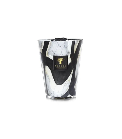 Baobab Collection - Marble Stones Scented Candle MAX24, Leather Tuberose   