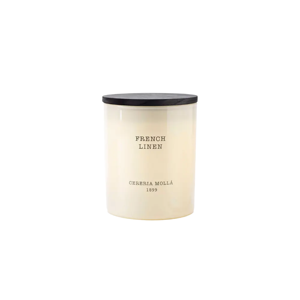 Cereria Molla - French Linen Ivory Premium Candle - 8 0z / 230 g   