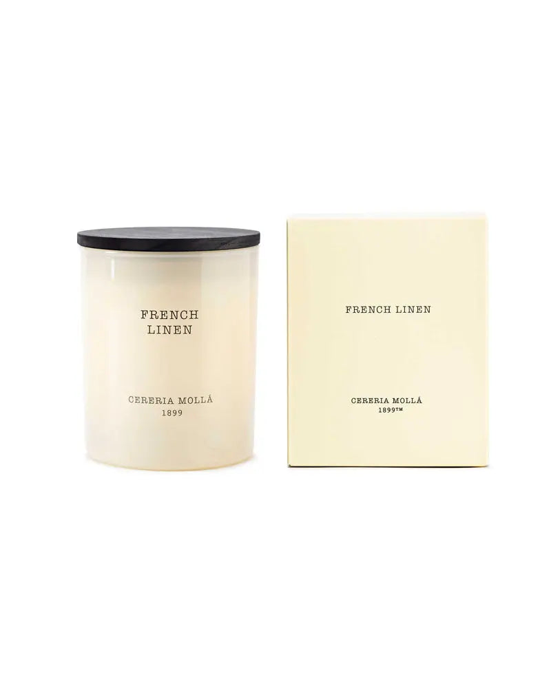 Cereria Molla - French Linen Ivory Premium Candle - 8 0z / 230 g   