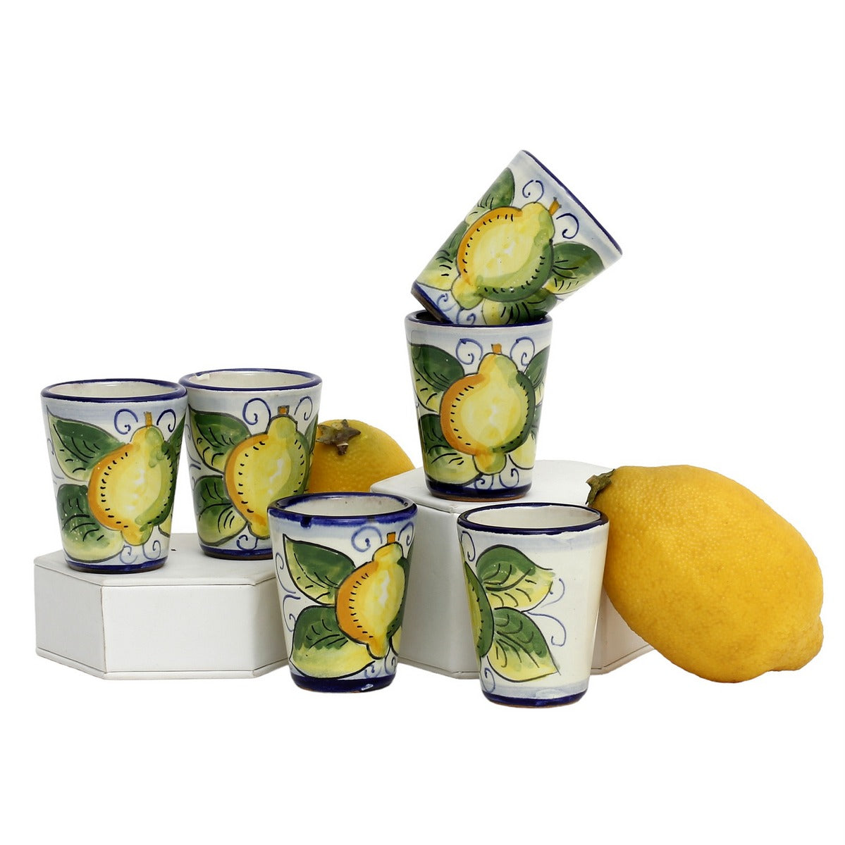 LIMONCELLO: Limoncello Shot Cups (Set of six.)