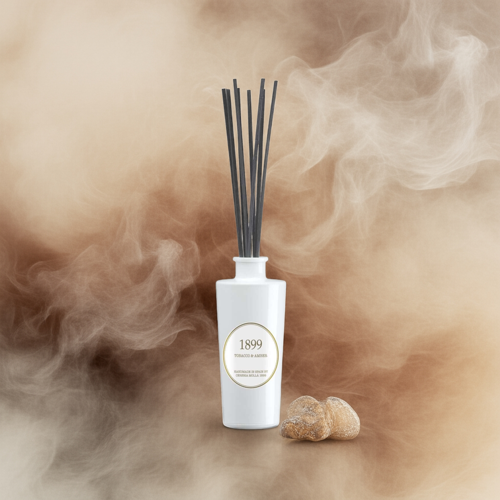 Cereria Molla - Tobacco & Amber White & Gold Premium Reed Diffuser -   -  Coastous