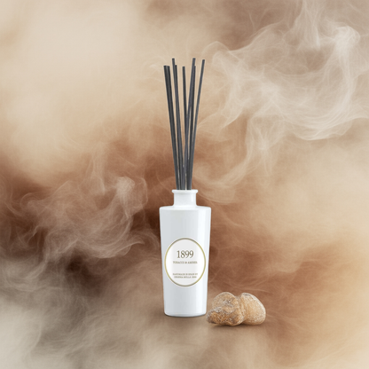 Cereria Molla - Tobacco & Amber White & Gold Premium Reed Diffuser -   -  Coastous