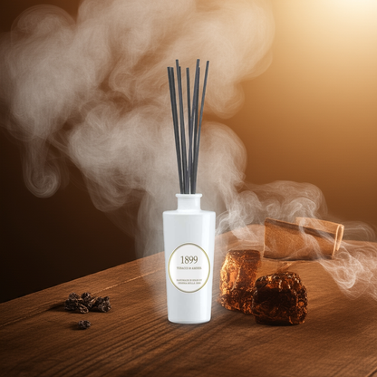 Cereria Molla - Tobacco & Amber White & Gold Premium Reed Diffuser -   -  Coastous