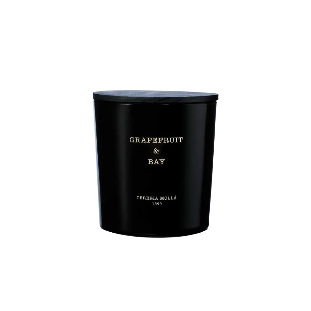 Cereria Molla - Grapefruit & Bay Black 3 wick XL Candle - 21 oz / 600 g   