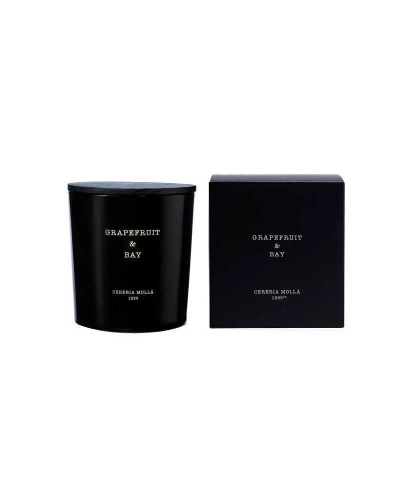 Cereria Molla - Grapefruit & Bay Black 3 wick XL Candle - 21 oz / 600 g   