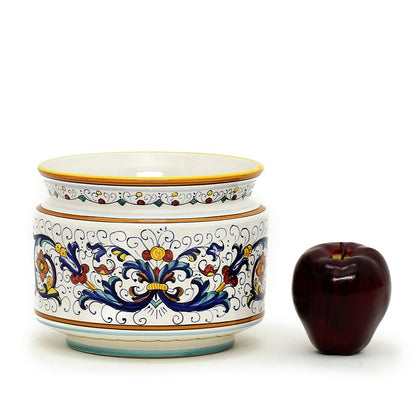 RICCO DERUTA DELUXE: Cylindrical Cover Pot Ricco Deruta Design - Cachepot Planter (Small)