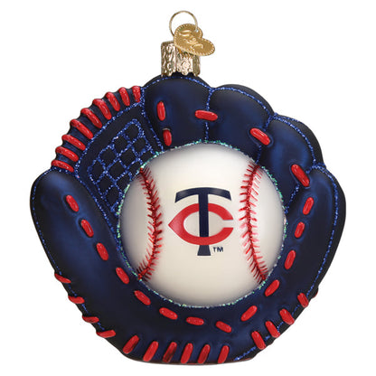 Twins Baseball Mitt Ornament