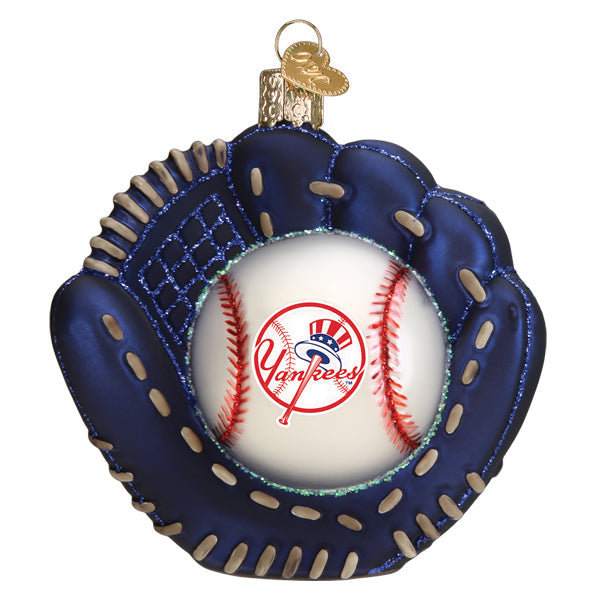 Yankees Baseball Mitt Ornament Old World Christmas
