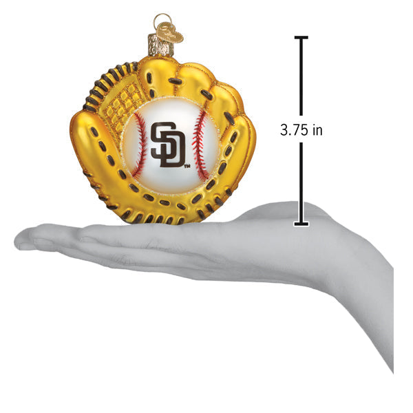 Padres Baseball Mitt Ornament