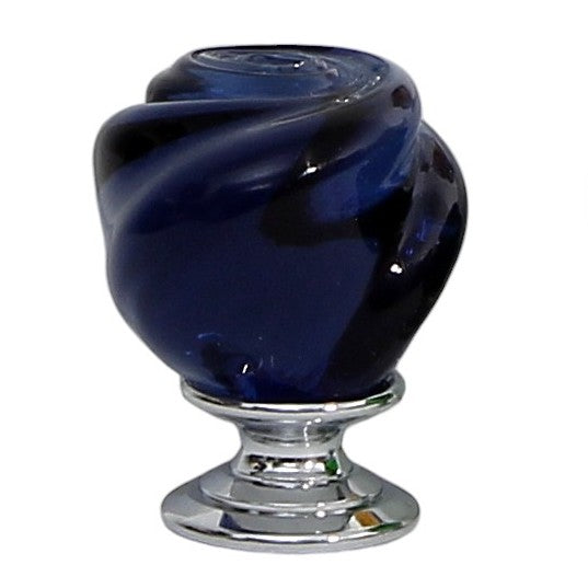 JEWERLY BOX: Authentic Deruta Keepsake Round Box with Murano Knob - RICCO DERUTA design