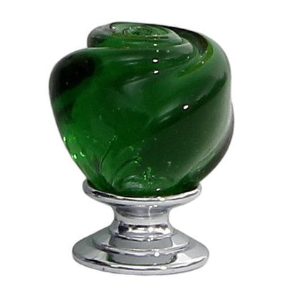 JEWERLY BOX: Authentic Deruta Keepsake Oval Box with Murano Knob - RICCO DERUTA design