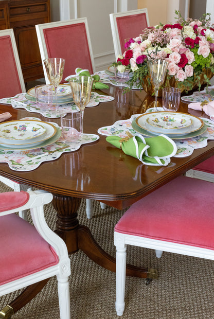 Linen Scalloped Square | Olive